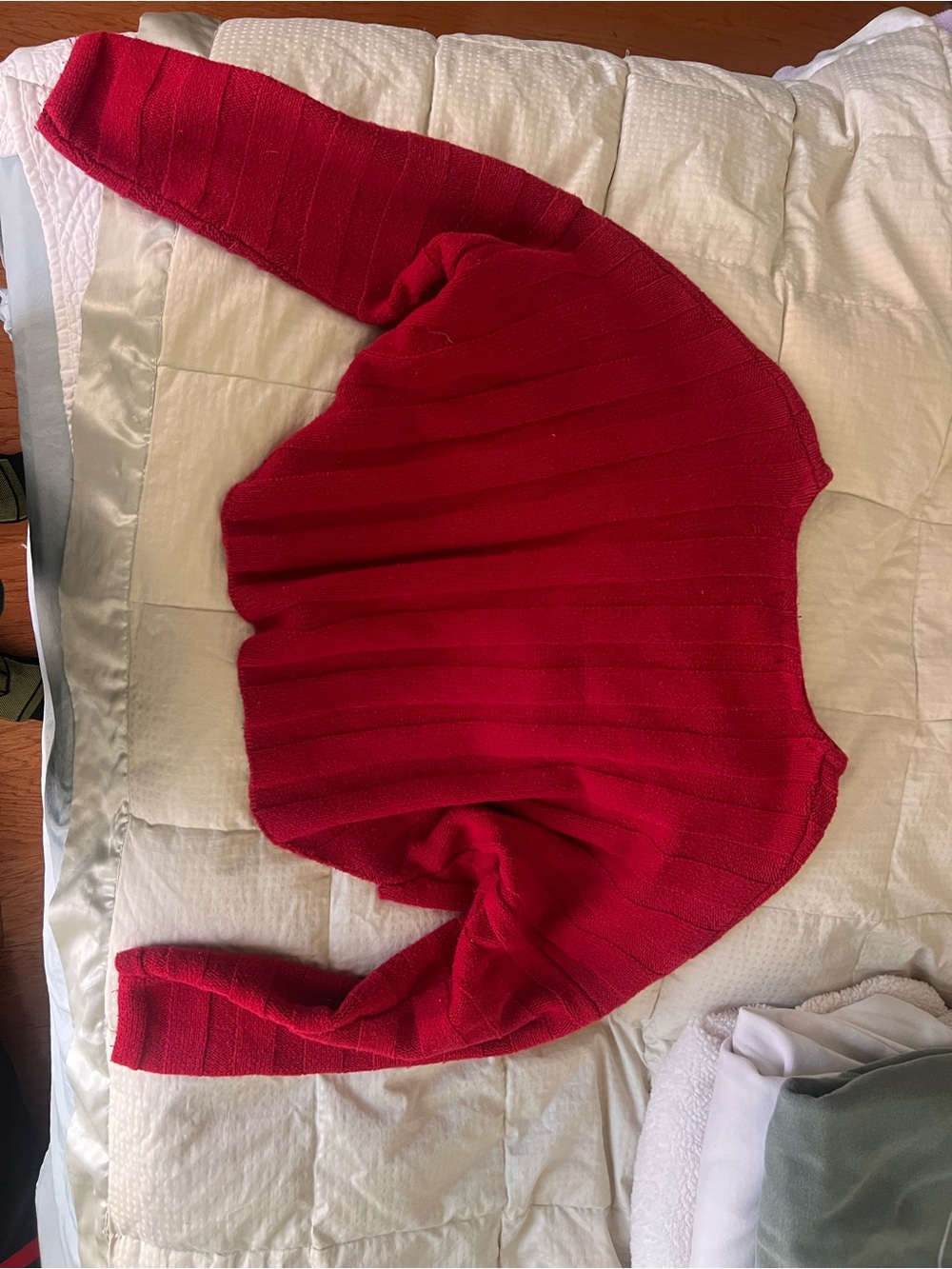 Forever 21 Red Ribbed Knit Sweater
